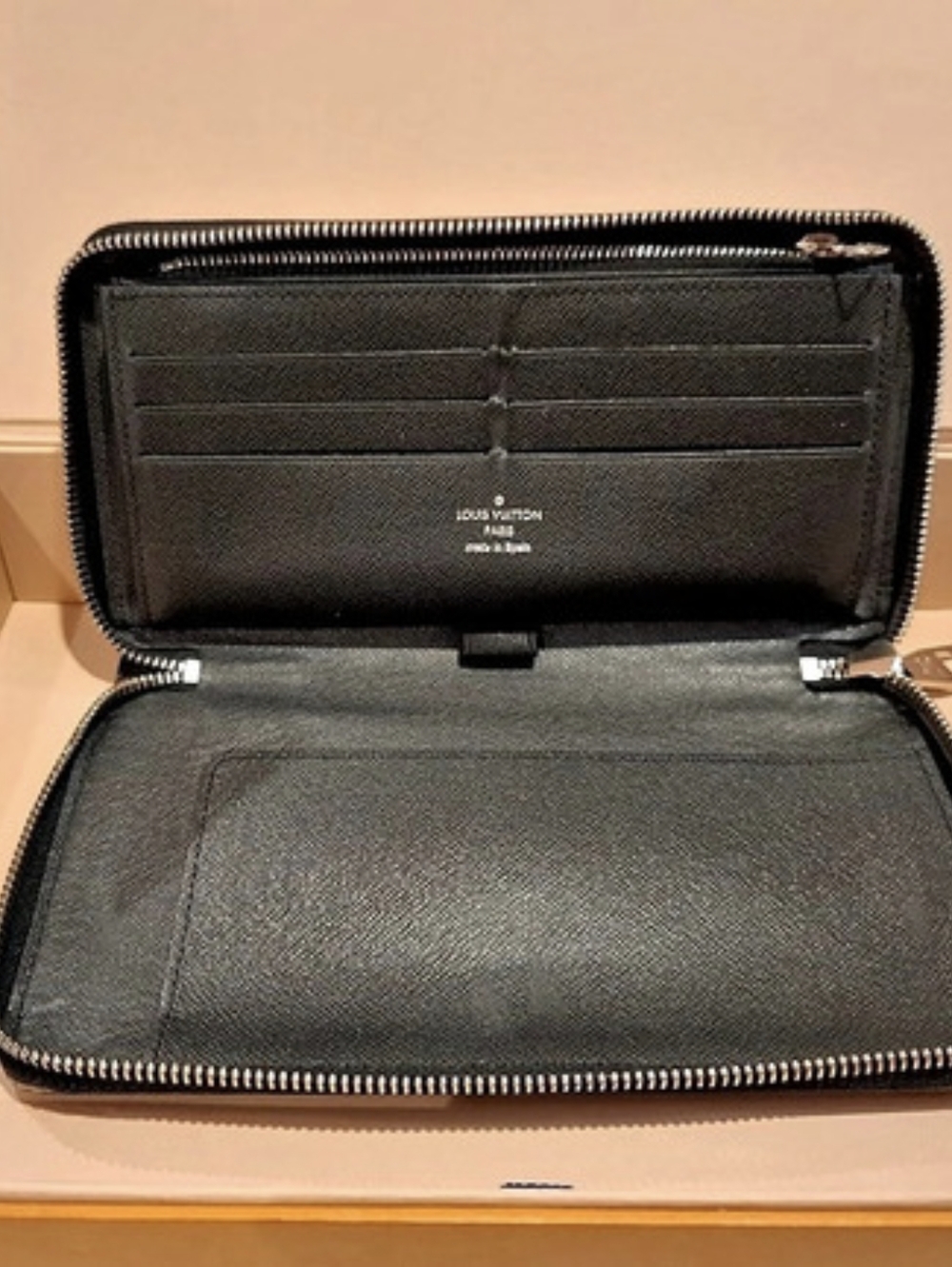 LOUIS VUITTON Zippy Organizer NM Wallet Black Zippy Compact Wallet Purse